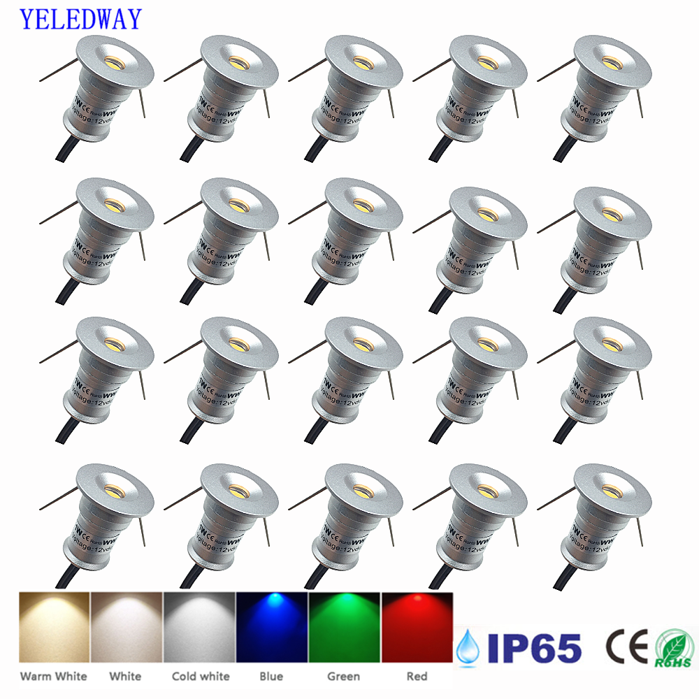 Outdoor Lighting Under Roof - 1 ワット小型ダウンライト埋め込み型天井屋外スポットライト IP65 キッチンキャビネット階段ランプ DC12V 24V
