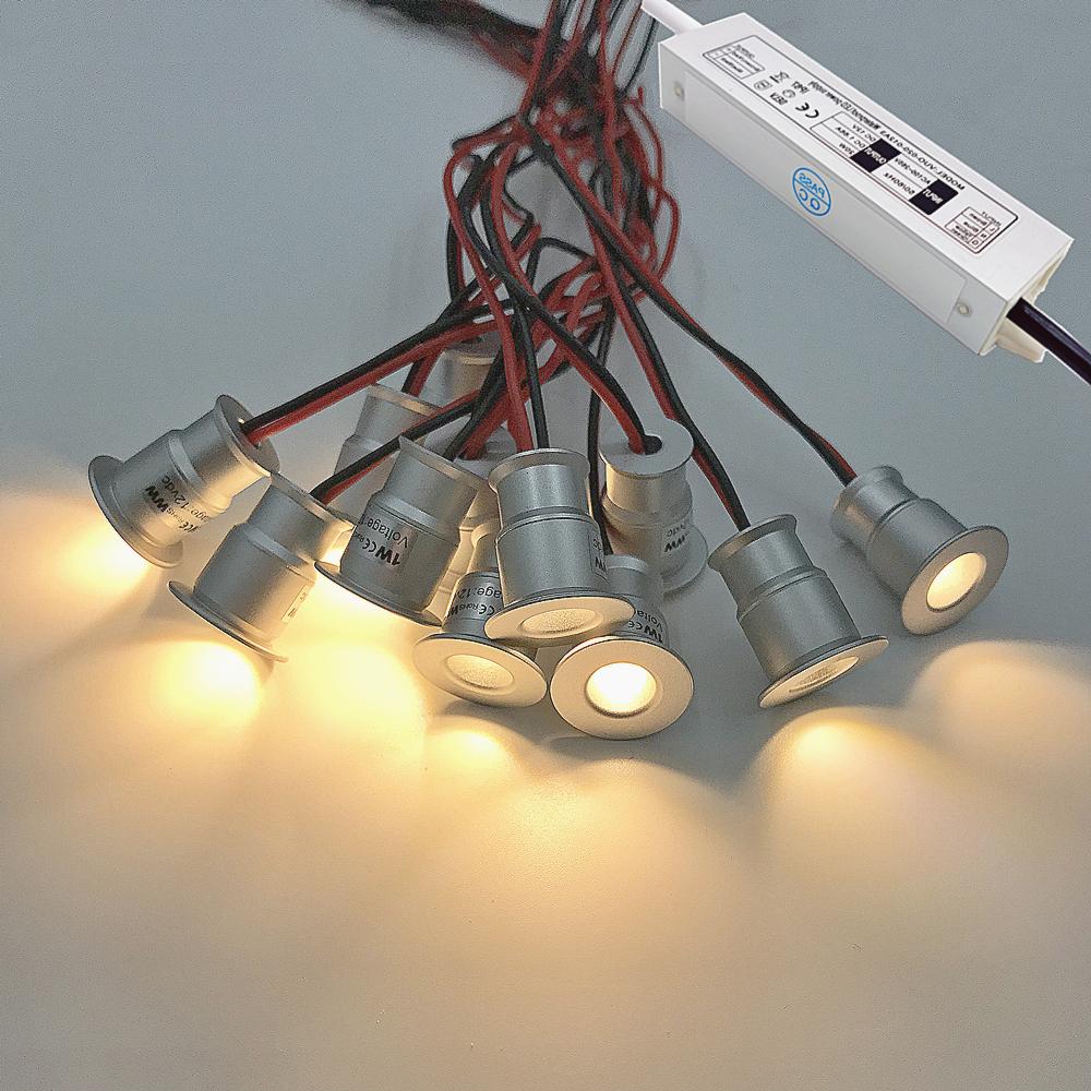 Outdoor Lighting Under Roof - 屋外IP65デッキDJ KTVパーティーステージLEDスポットライト（トランスフォーマー付き）1WミニLED天井照明12Vダウンライトフォーコススポットランプ