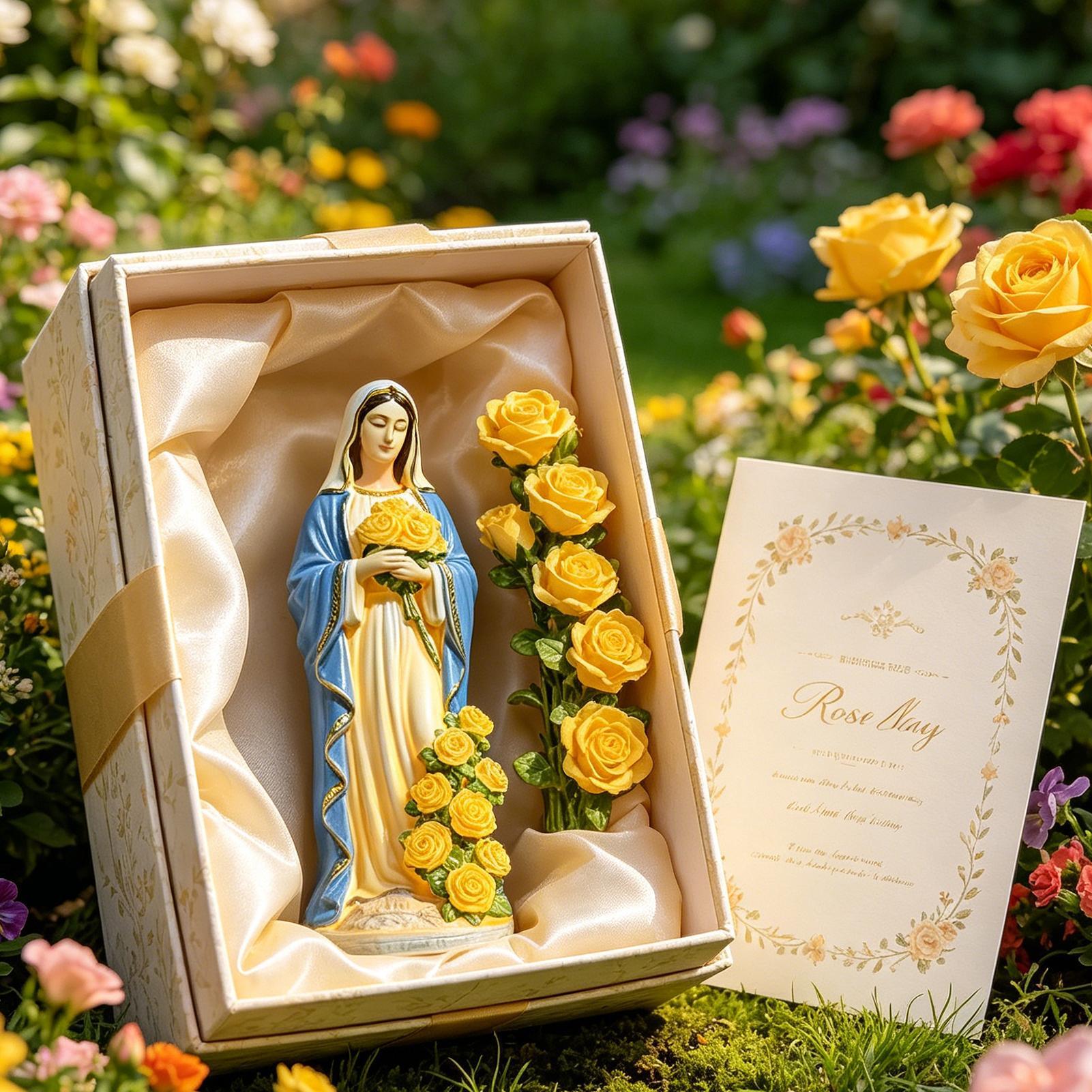 Outdoor Lighting Ground - 聖母マリアソーラー像ガーデンデコレーションソーラーレジンフィギュアライト屋外聖母彫刻屋外裏庭芝生用