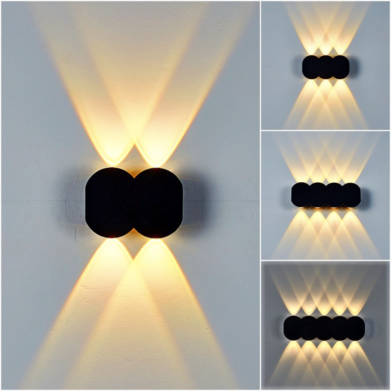 Outdoor Lighting Amazon - 4W 6W 8W モダンな屋外用LEDアルミ合金製ウォールランプ、バルコニー、ヴィラ、中庭に適した防水ウォールライト