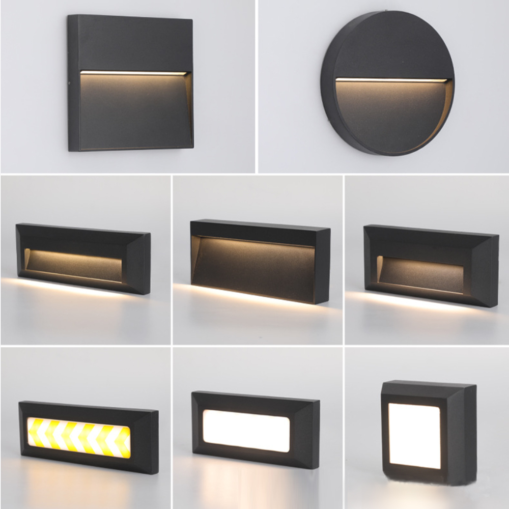 Outdoor Lighting Amazon - 屋外 LED ウォールランプ 表面実装ポーチライト ラウンドスクエア バルコニー