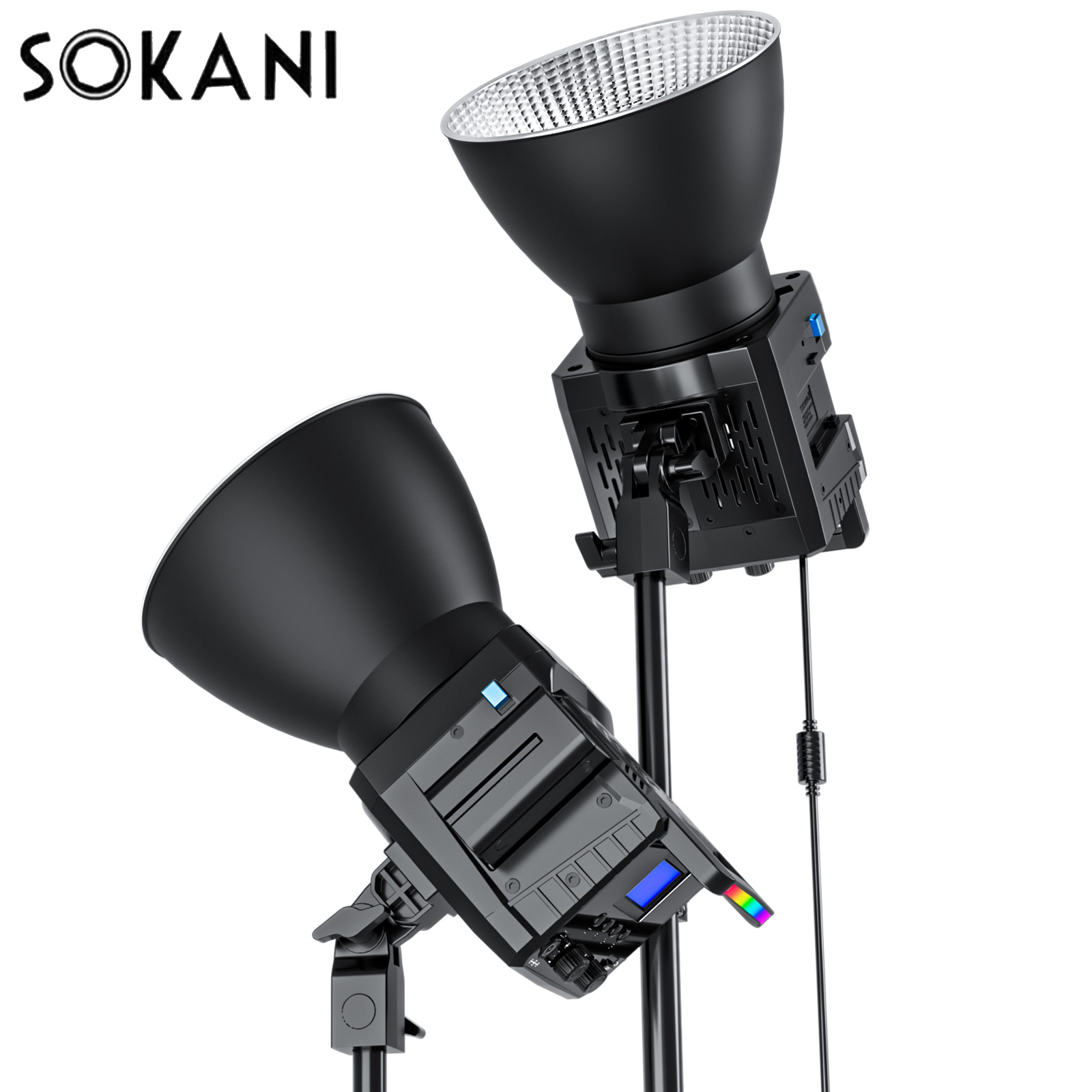 Outdoor Lighting No Wiring - Sokani X100 RGB/二色 100W 昼光屋外写真照明 COB