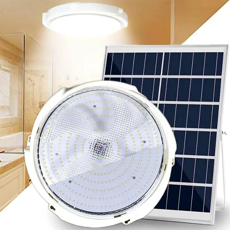 Outdoor Lighting Under Roof - ソーラーLEDシーリングライト防水リモコン付き屋内＆屋外照明寝室リビングルームバルコニーホームデコレーション用