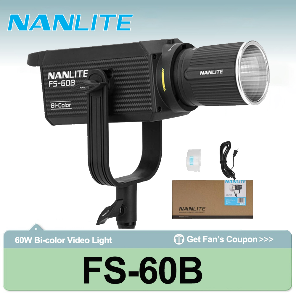 Outdoor Lighting No Wiring - Nanlite FS-60B 70W バイカラースポットライト 2700K-6500K 写真撮影用ライト