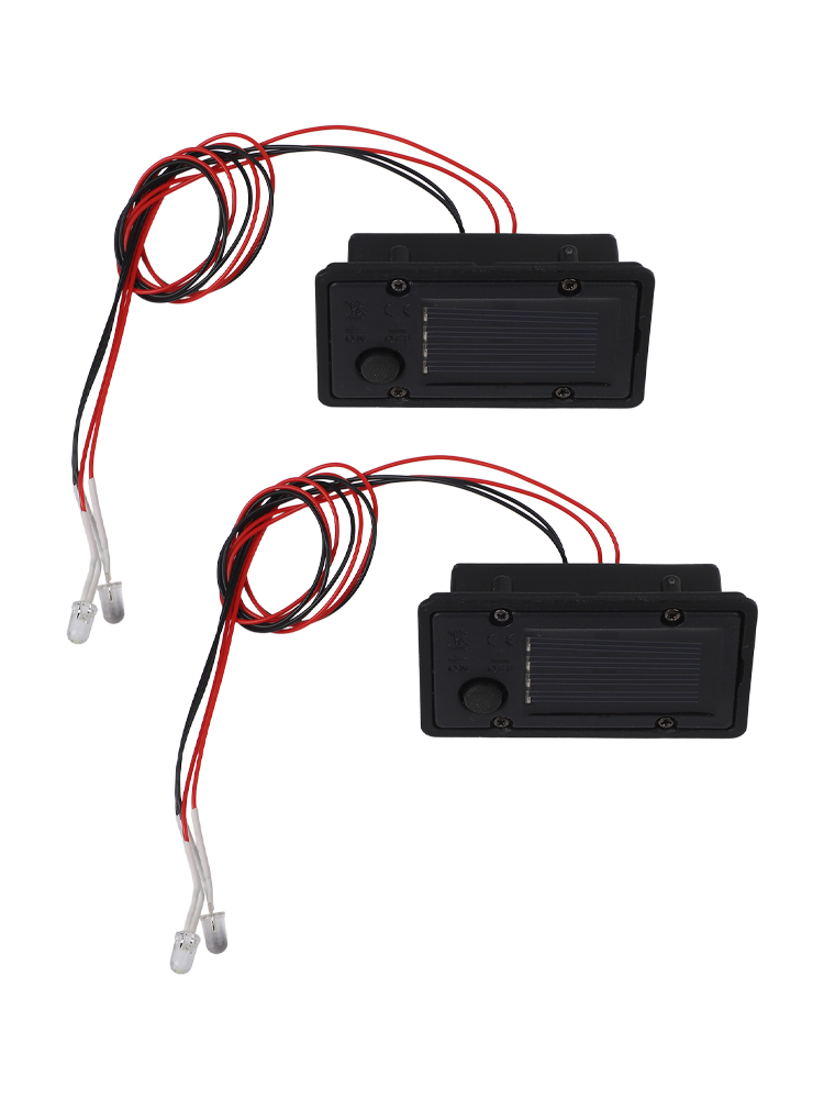 Outdoor Lighting Box - 2個入りソーラーライトボックス交換用トップ、LED電球付き、簡単設置、自動オン/オフ、耐候性、庭や通路の照明に最適