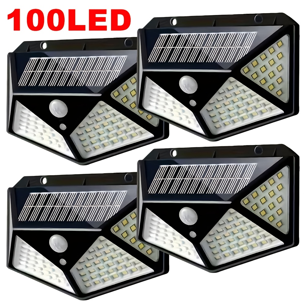 Outdoor Lighting Amazon - 100LED屋外ソーラーガーデンライト、屋外モーションセンサーライト、防水ソーラーウォールランプ（庭、フェンス、庭園、通路、階段用）