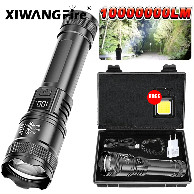 Outdoor Lighting Replacement Bulbs - 超高輝度 LED 懐中電灯 2000LM Type-C 充電式長距離ズーム戦術トーチ屋外緊急キャンプ釣りランタン
