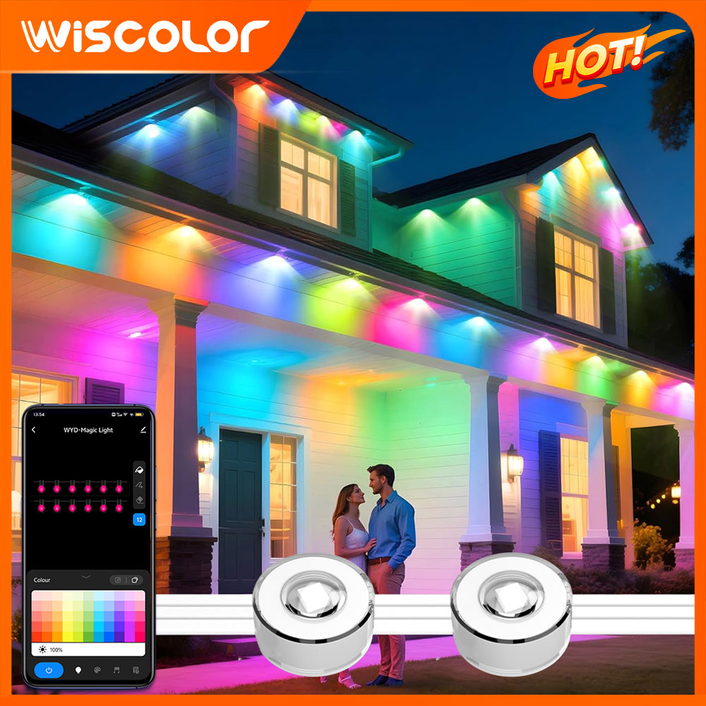 Outdoor Lighting Led Strip - RGB 永久点灯式 屋根裏照明 ストリングライト 屋外用 120フィート