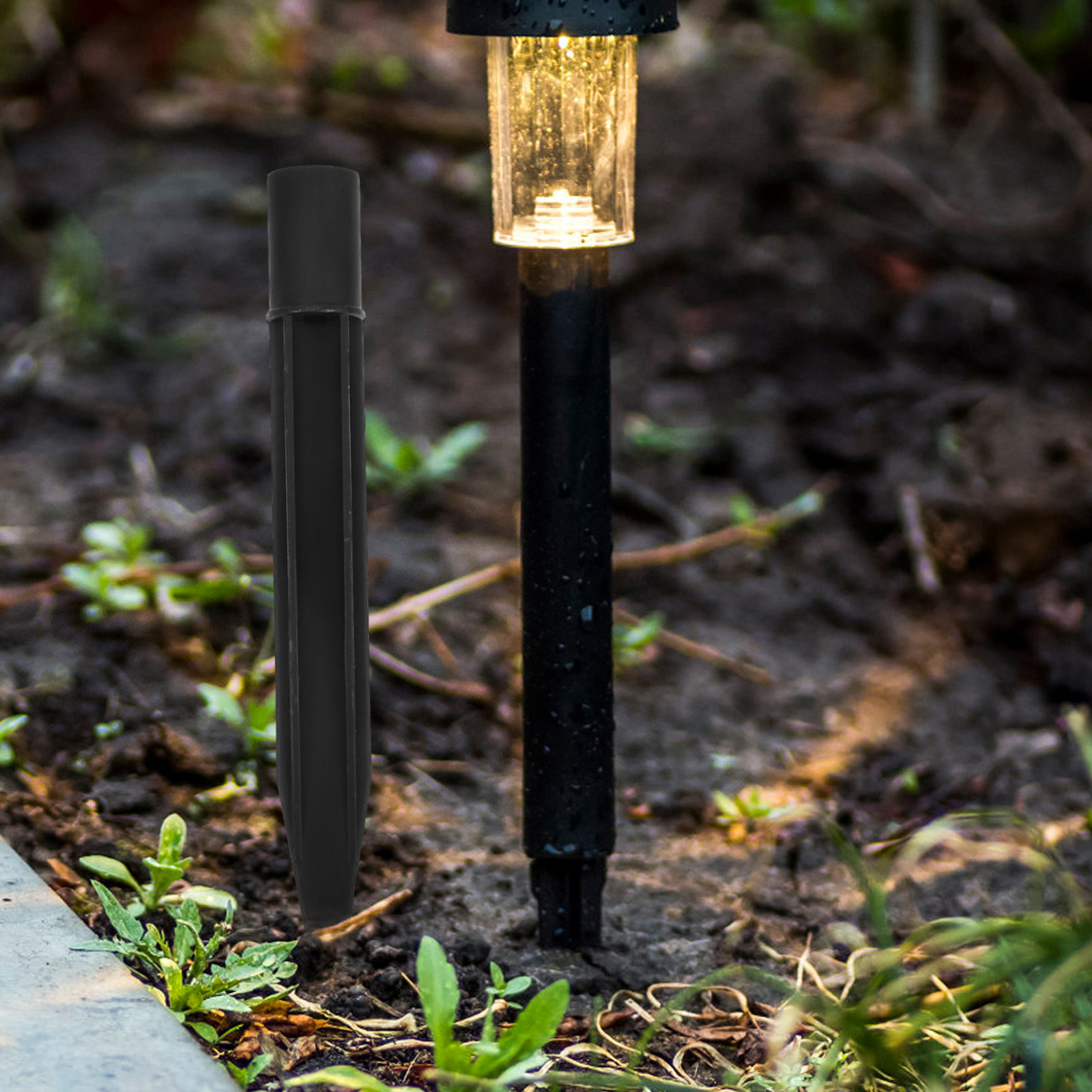 Outdoor Lighting Ground - 看板用の地面固定杭、ライト用の挿し込み棒、簡単に差し込むことができる杭、庭の装飾用、屋外用、景観用。