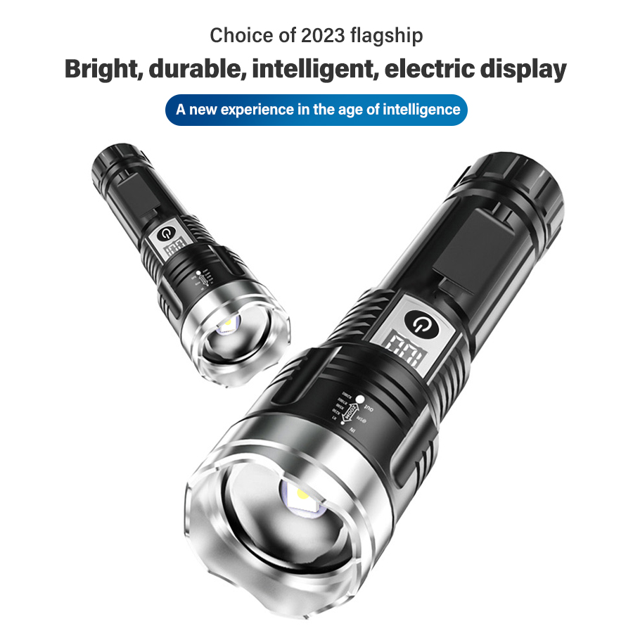ハイパワー 200000LM LED 懐中電灯内蔵バッテリー - Outdoor Lighting Beacon のレビューと価格