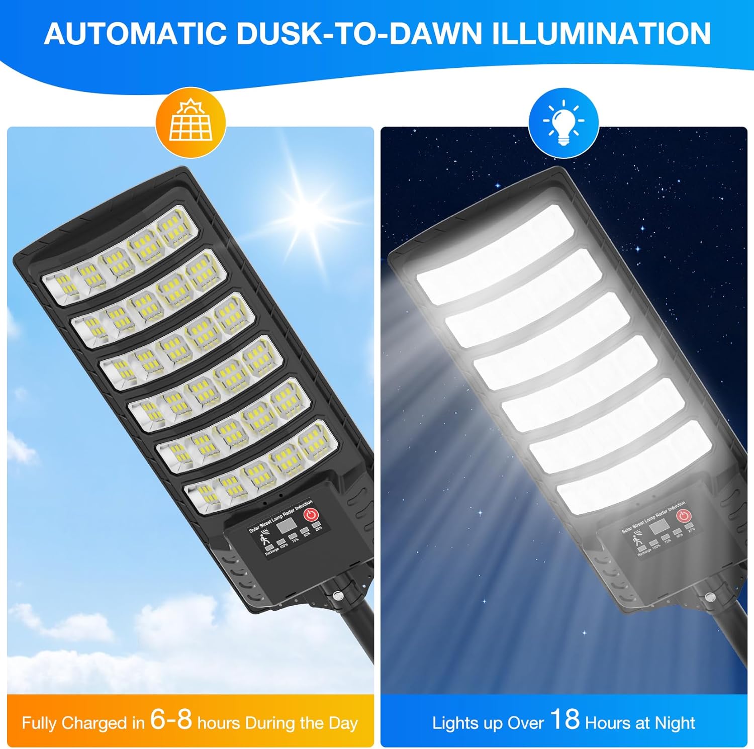 ポールマウント付きソーラー街路灯、夕暮れから夜明けまで点灯す - Outdoor Lighting Dusk To Dawn のレビューと価格