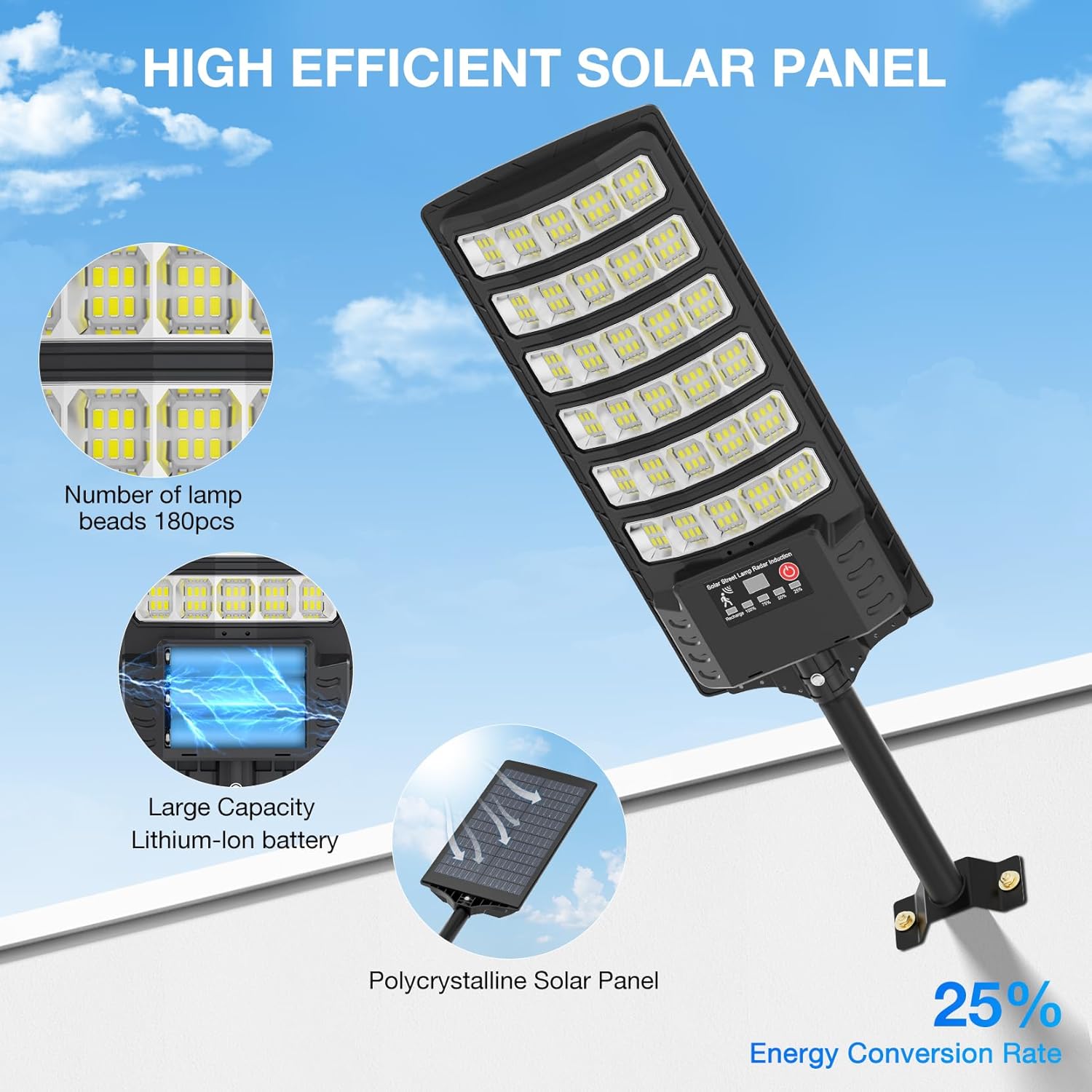 ポールマウント付きソーラー街路灯、夕暮れから夜明けまで点灯す - Outdoor Lighting Dusk To Dawn のレビューと価格