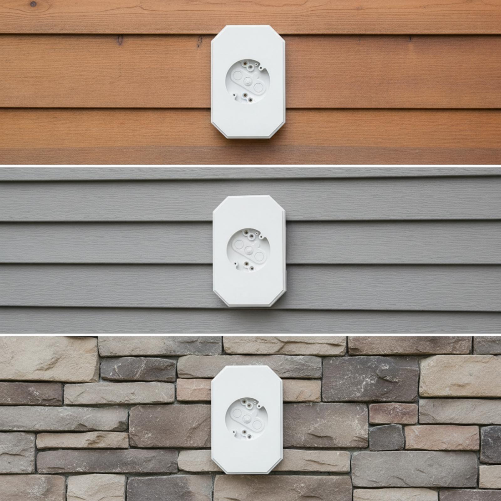 屋外用サイディングライト取り付けブロック。電気ボックスと取り - Outdoor Lighting Box のレビューと価格