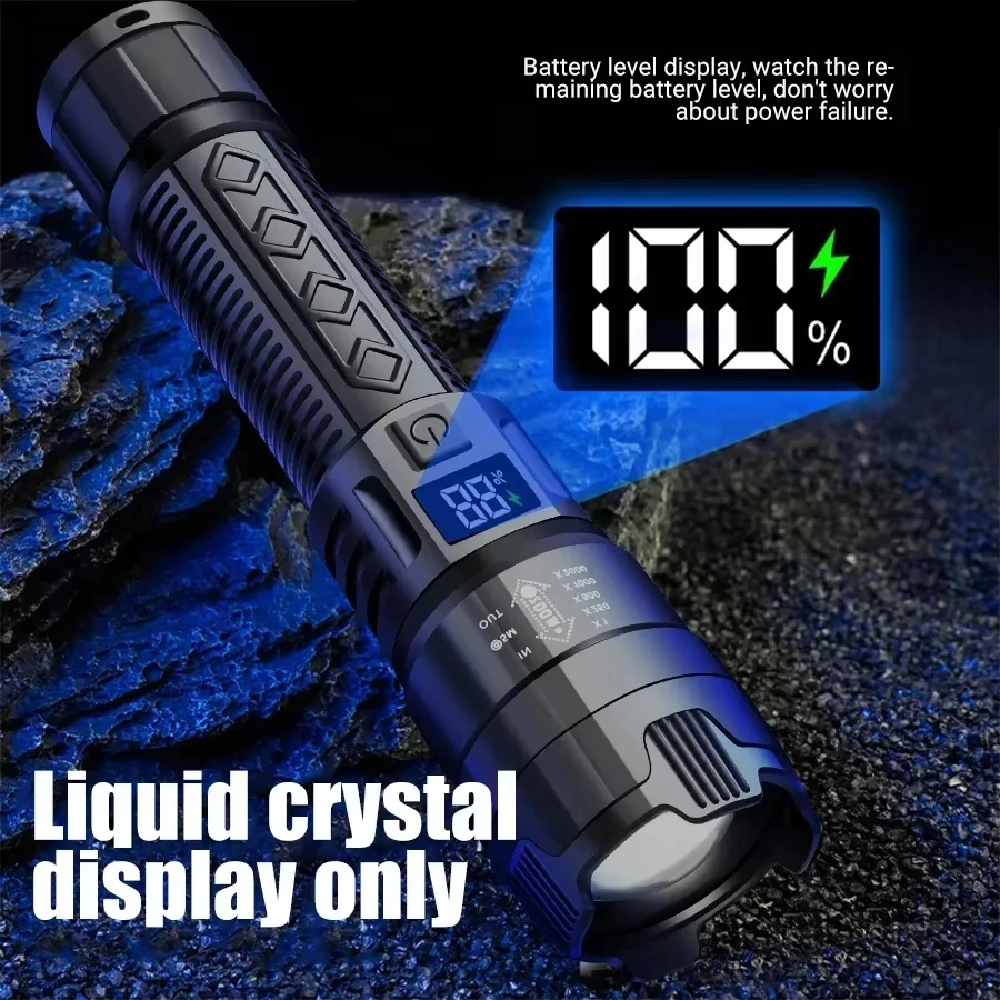 戦術的な LED 懐中電灯 2000LM USB 充電式防水 - Outdoor Lighting Replacement Bulbs のレビューと価格