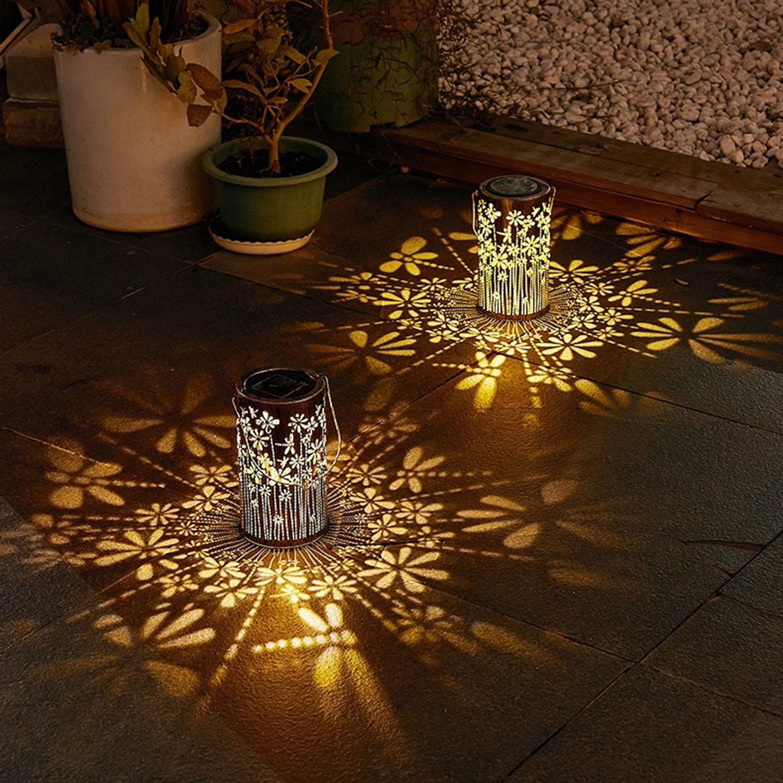 ソーラーハンギングランタン防水フラワーランプ装飾ソーラーライ - Outdoor Lighting Pathway のレビューと価格