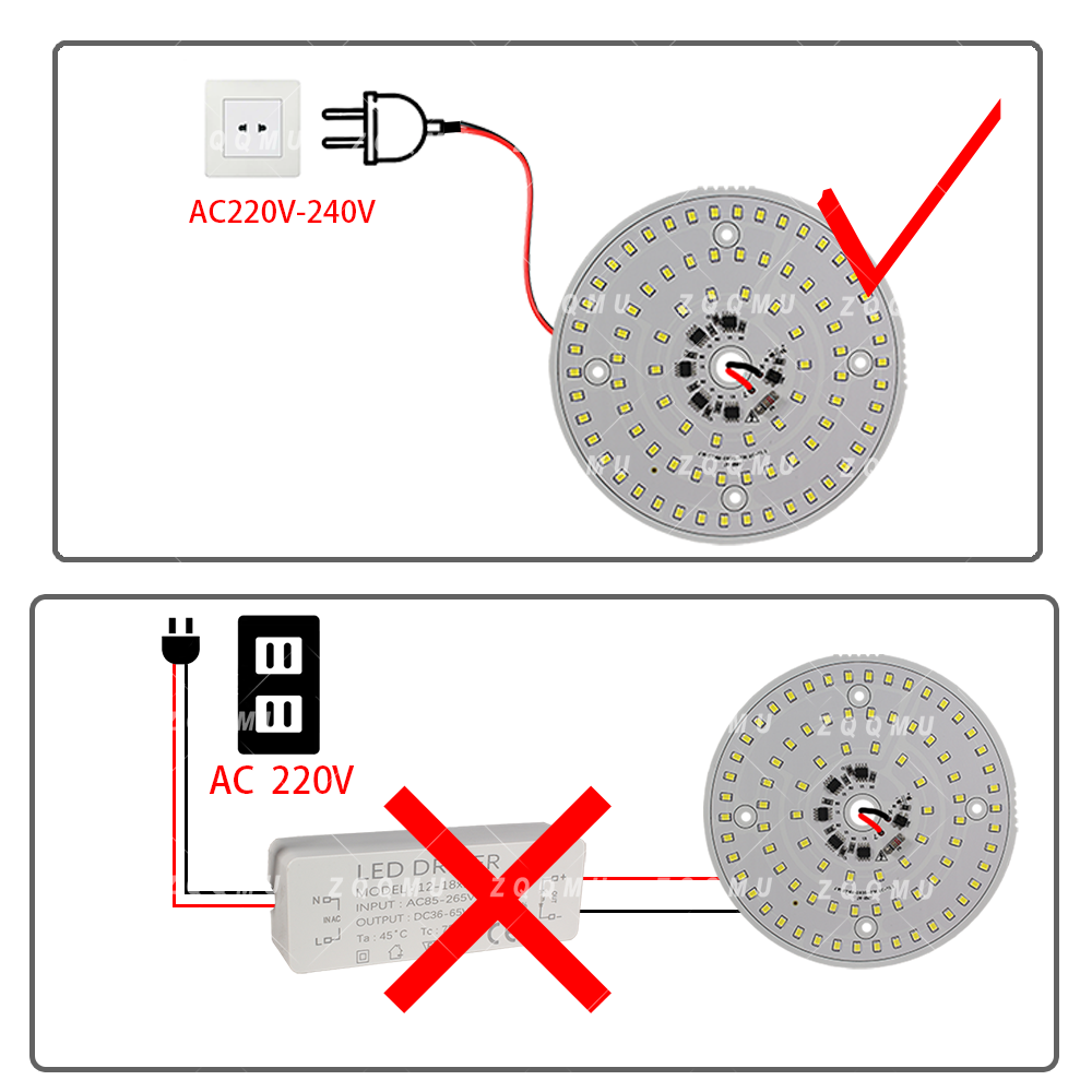 AC220V LEDチップパネルライト 24W 40W 50 - Outdoor Lighting Under Roof のレビューと価格