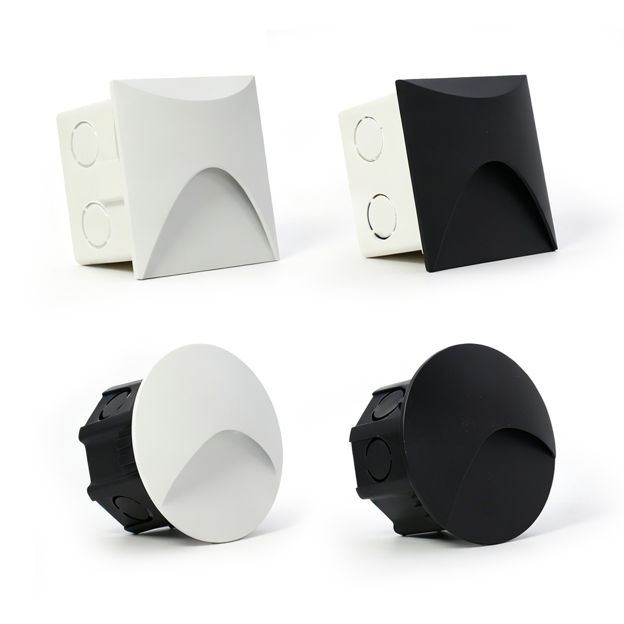 Led 階段ライトステップライト 3 ワット正方形ラウンド凹 - Outdoor Lighting Amazon のレビューと価格
