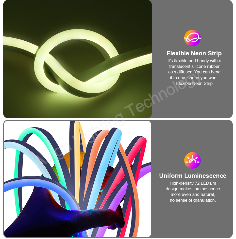 220V RGB LED ネオンストリップ EU AU 電源 - Outdoor Lighting No Wiring のレビューと価格