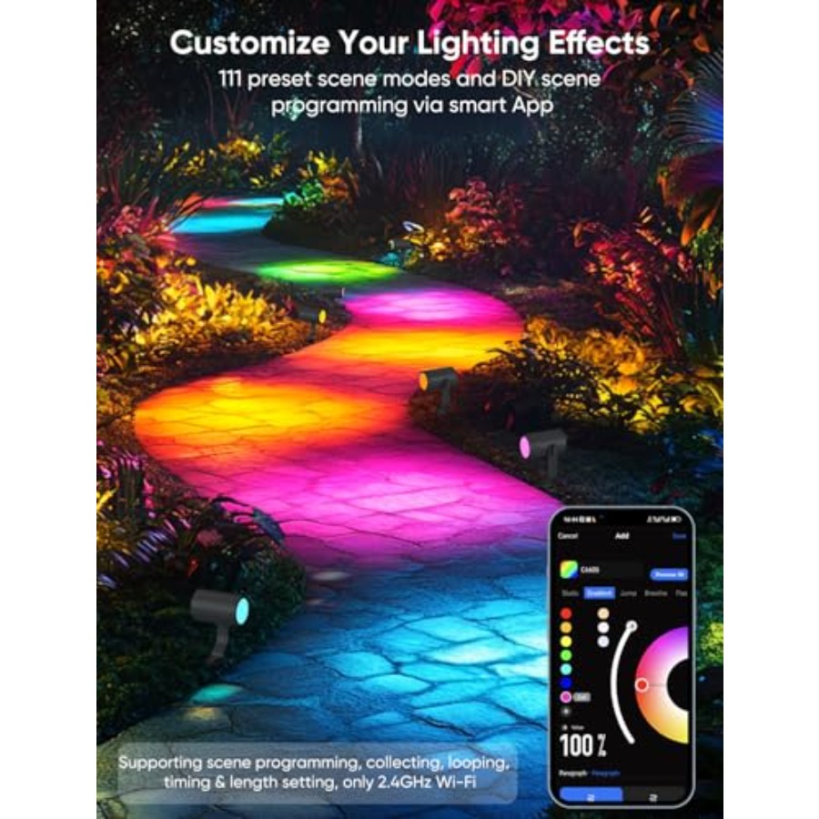屋外スポットライト 00lm スマート景観照明キット RGB - Outdoor Lighting Kits Low Voltage のレビューと価格
