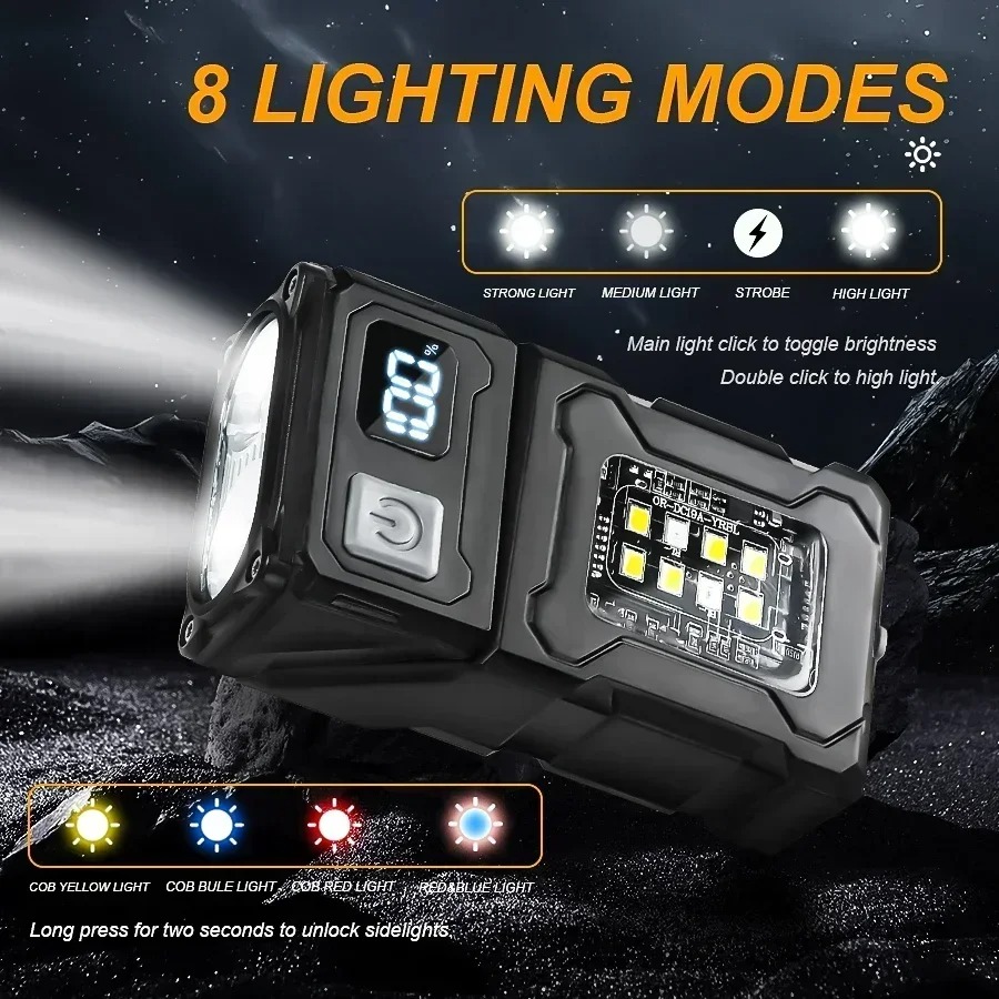 ミニ USB 充電 LED 懐中電灯テールマグネット COB - Outdoor Lighting Replacement Bulbs のレビューと価格