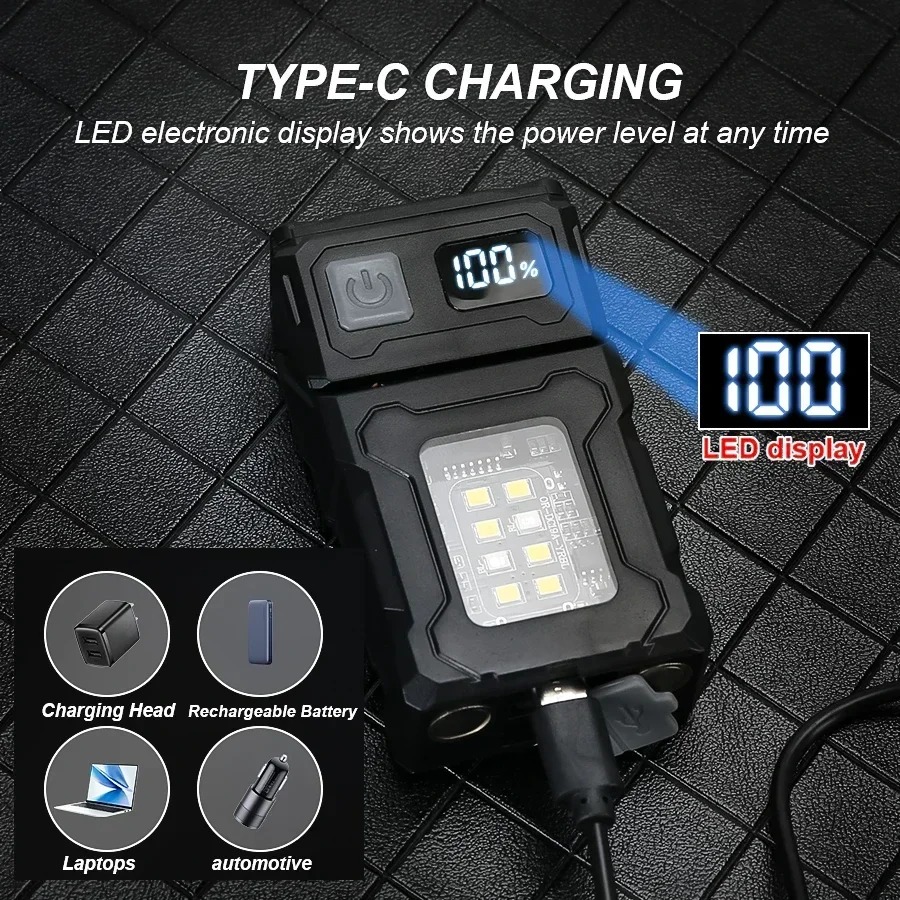 ミニ USB 充電 LED 懐中電灯テールマグネット COB - Outdoor Lighting Replacement Bulbs のレビューと価格