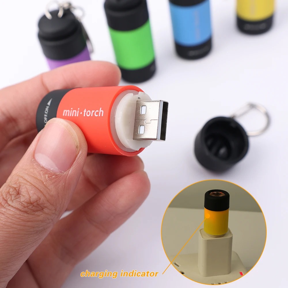 USB 充電式キャンプミニ懐中電灯強力な光ポケットキーホルダ - Outdoor Lighting Beacon のレビューと価格
