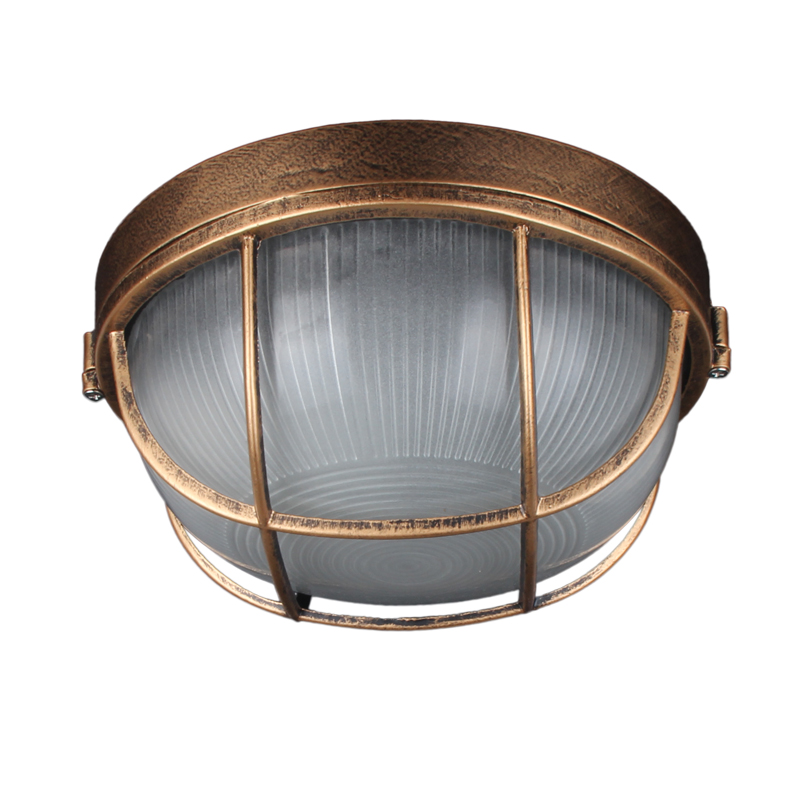 ヴィンテージ屋外シーリングランプ、ブロンズメタルガラス保護庭 - Outdoor Lighting Under Roof のレビューと価格