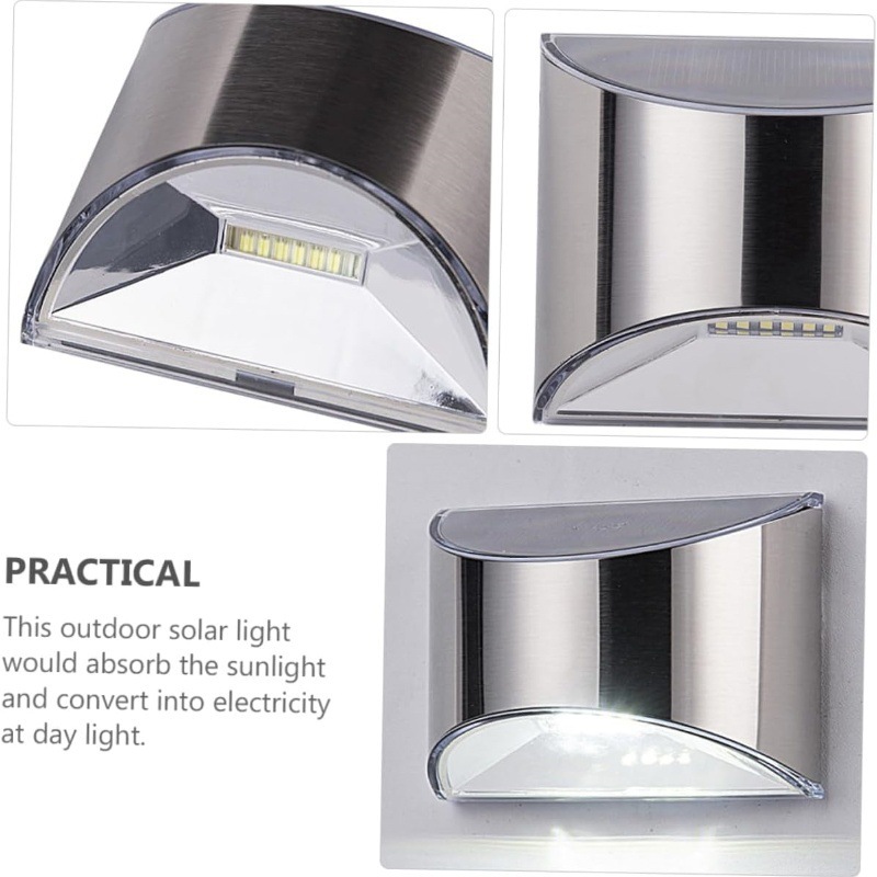 2 個ソーラーガーデンライトステンレス鋼中庭壁ランプ防水屋外 - Outdoor Lighting Amazon のレビューと価格