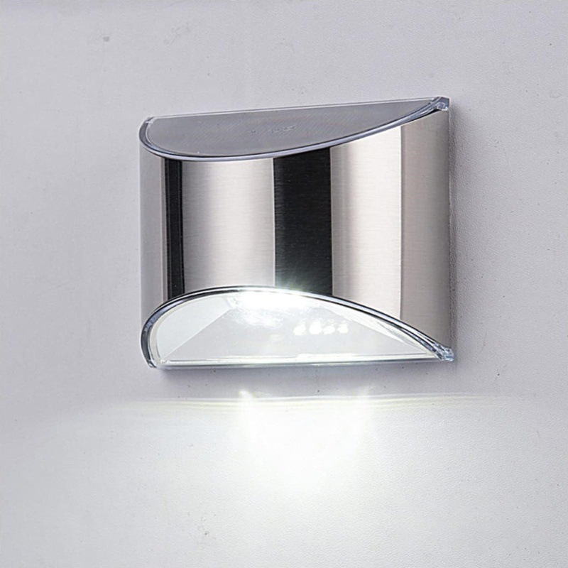 2 個ソーラーガーデンライトステンレス鋼中庭壁ランプ防水屋外 - Outdoor Lighting Amazon のレビューと価格