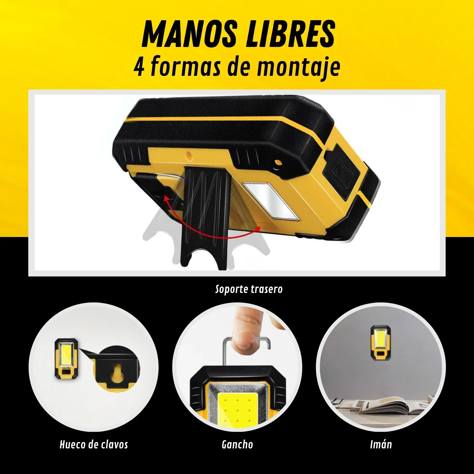 ポータブル4000mAh充電式作業灯 超高輝度COB懐中電灯 - Outdoor Lighting Beacon のレビューと価格