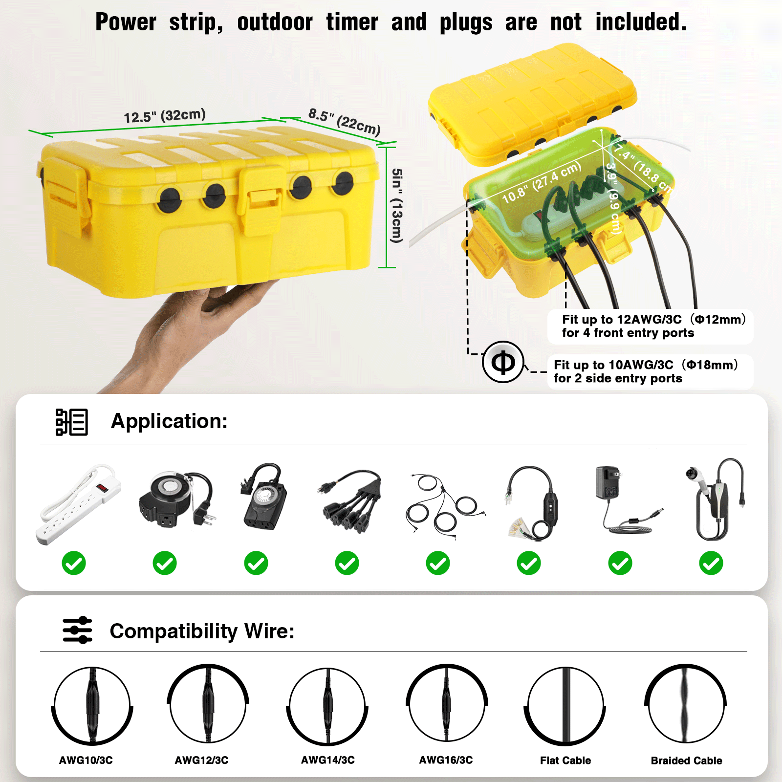 特大屋外防水ボックス ホリデーデコレーションボックス IP5 - Outdoor Lighting Box のレビューと価格