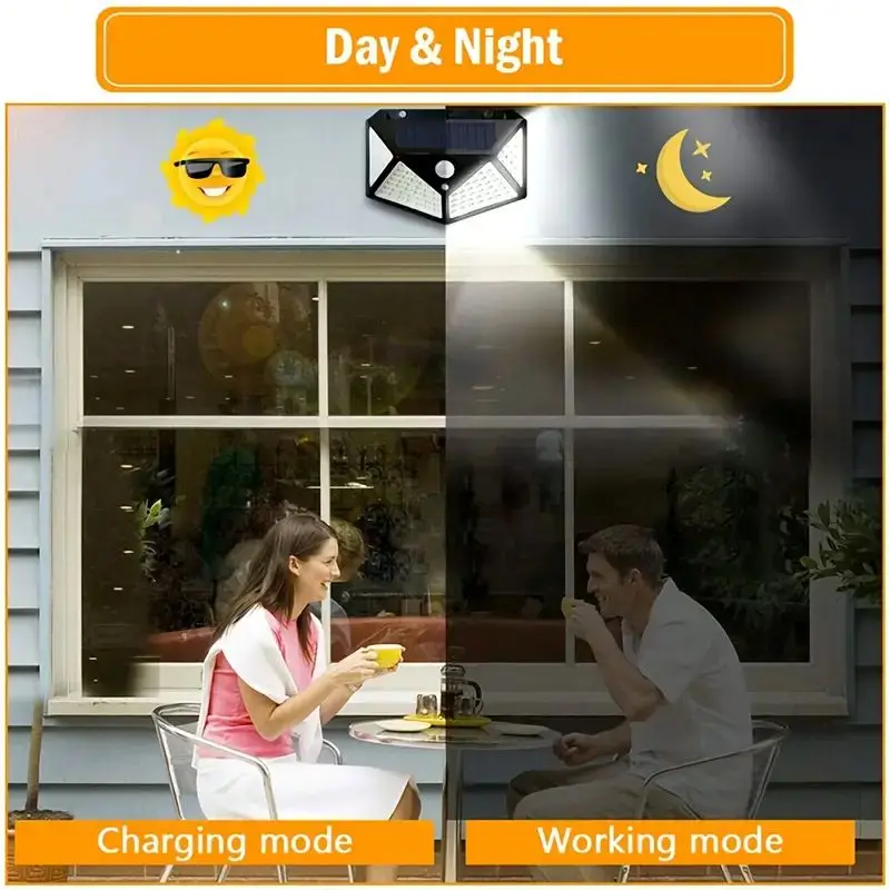 100LED屋外ソーラーガーデンライト、屋外モーションセンサ - Outdoor Lighting Amazon のレビューと価格
