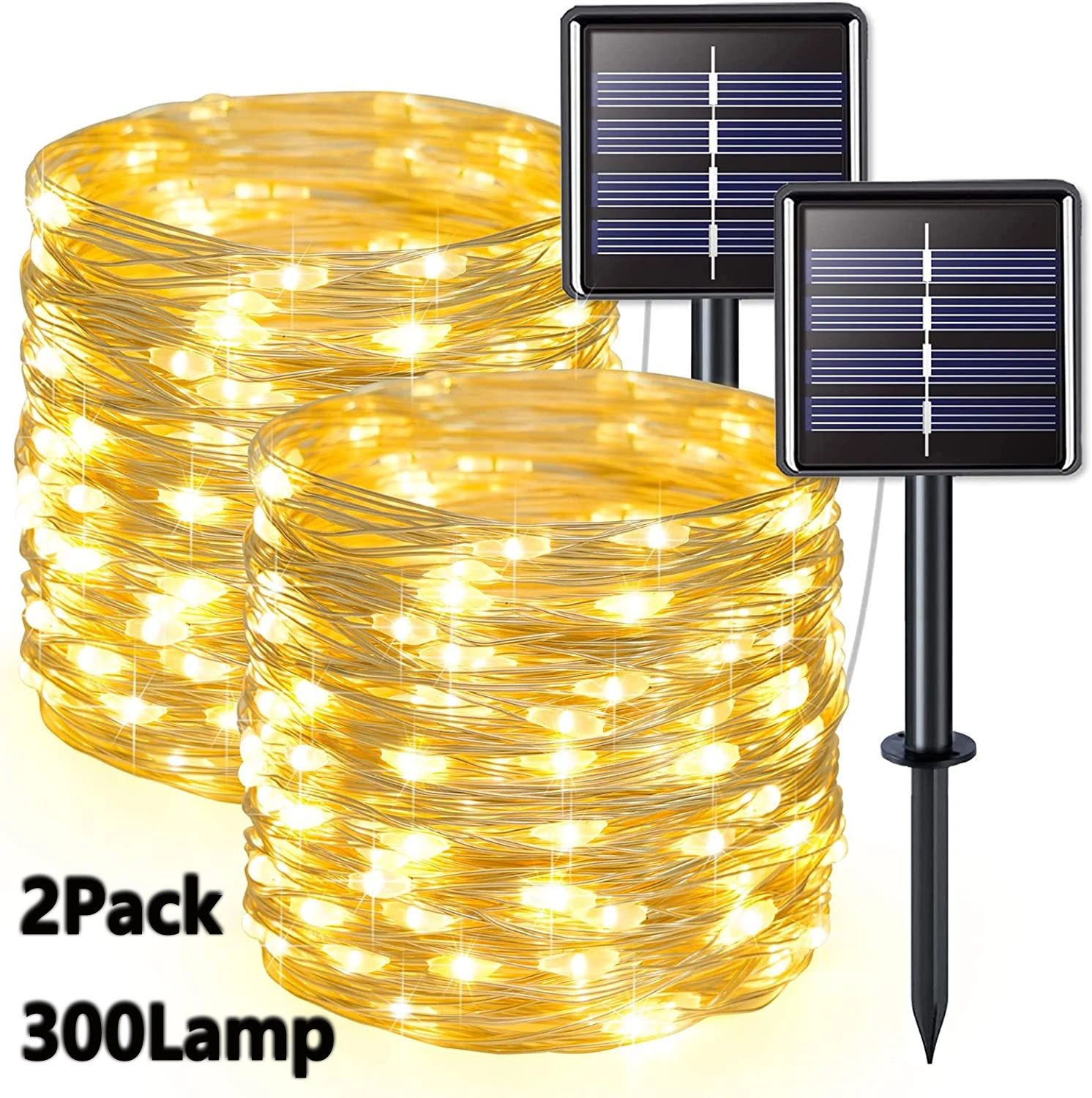 ソーラーパワーLEDフェアリーライト,防水,屋外使用,8モー - Outdoor Lighting No Wiring のレビューと価格