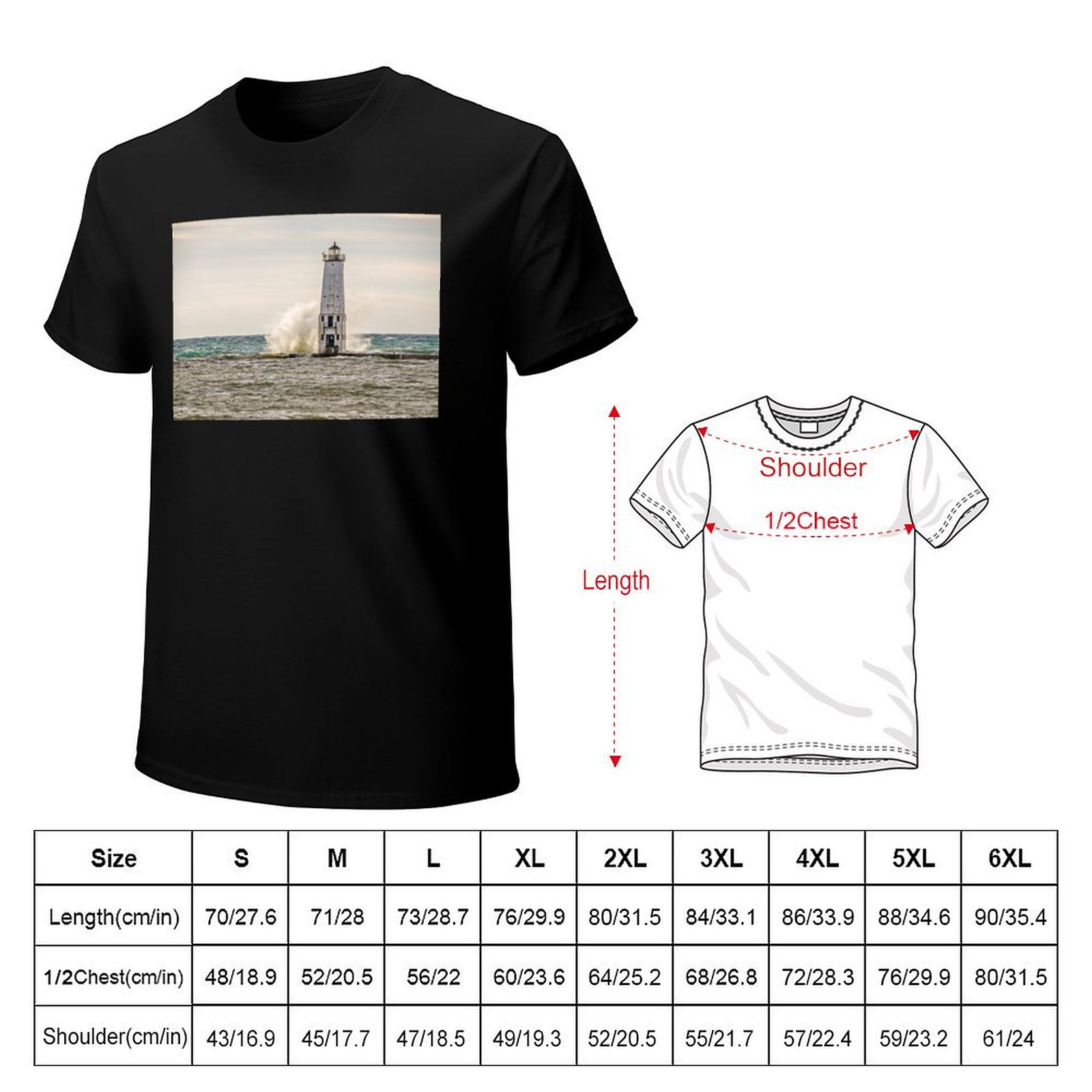 ビッグウェーブがフランクフォートに打ち寄せるライトTシャツ  - Outdoor Lighting Not Working のレビューと価格