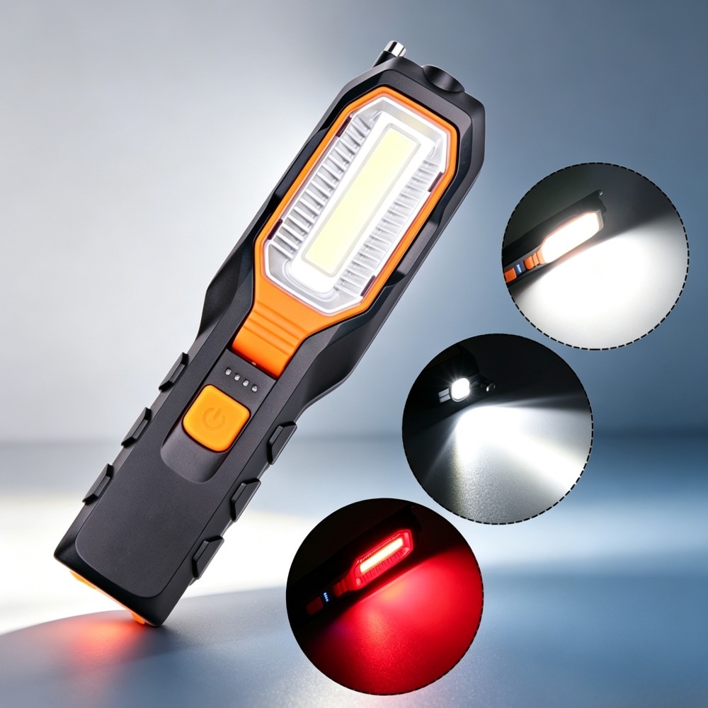 新しいLED作業灯、内蔵バッテリー、USB充電式、磁気回転式 - Outdoor Lighting Beacon のレビューと価格