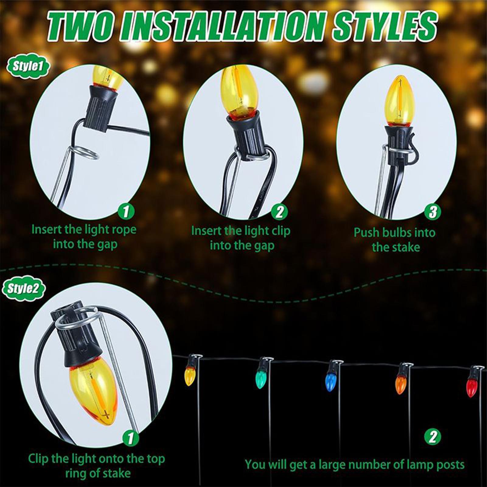 クリスマスライトステークス 12インチ 芝生用 屋外装飾 ク - Outdoor Lighting Pathway のレビューと価格