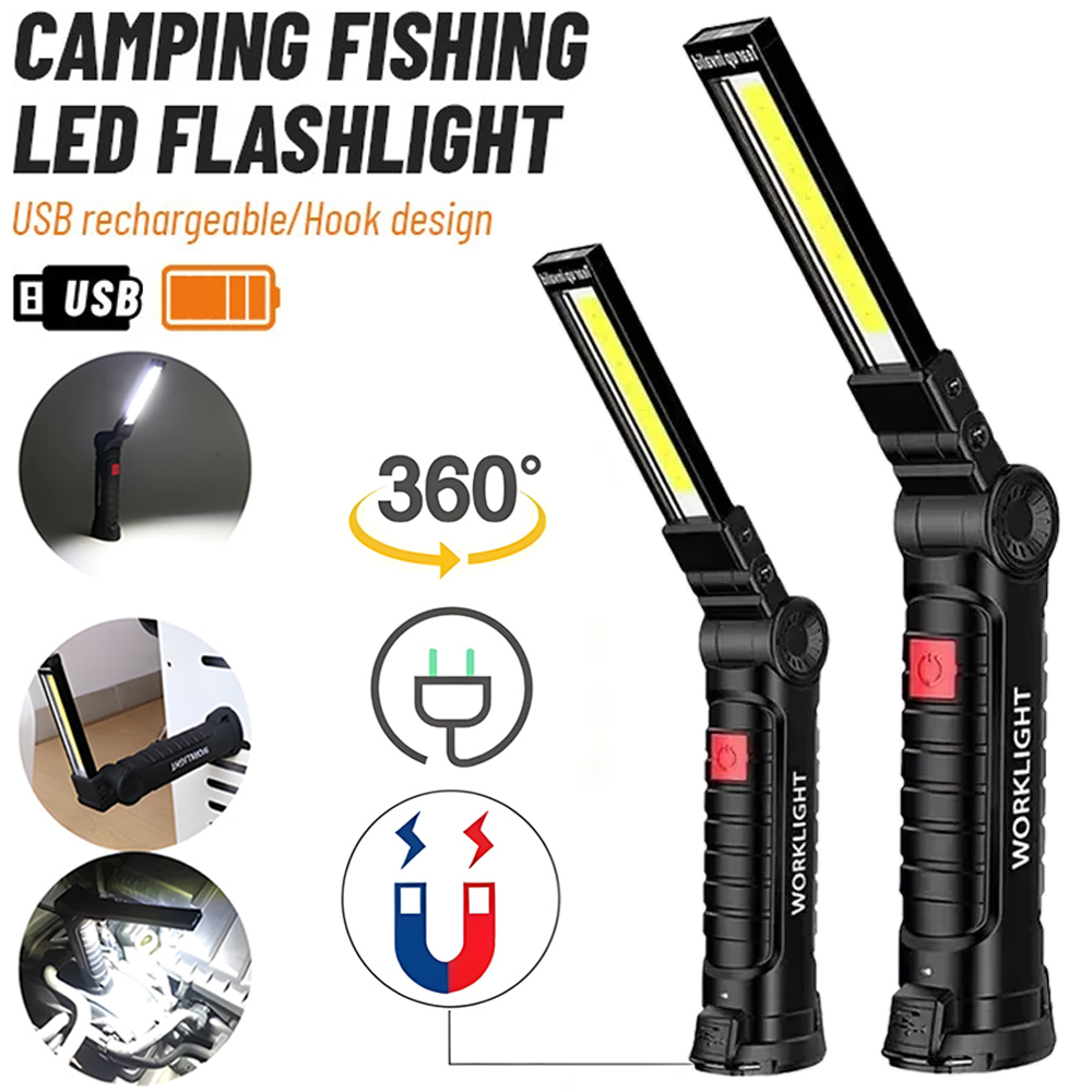 LED COB 懐中電灯 USB 充電式トーチ検査ランプ 磁 - Outdoor Lighting Beacon のレビューと価格