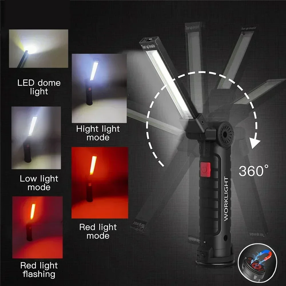 LED COB 懐中電灯 USB 充電式トーチ検査ランプ 磁 - Outdoor Lighting Beacon のレビューと価格