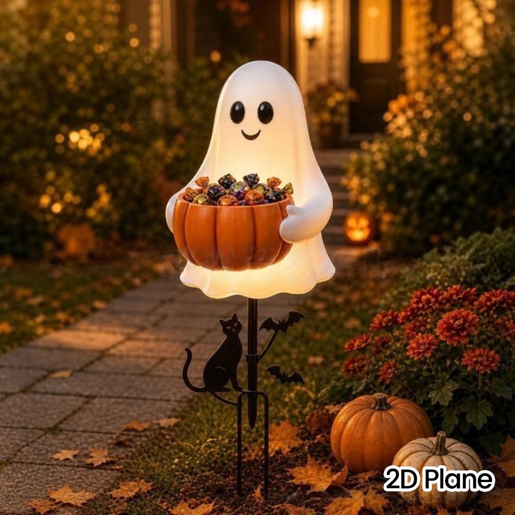 2Dハロウィーンの幽霊とカボチャのキャンディホルダー。屋外の - Outdoor Lighting Pathway のレビューと価格