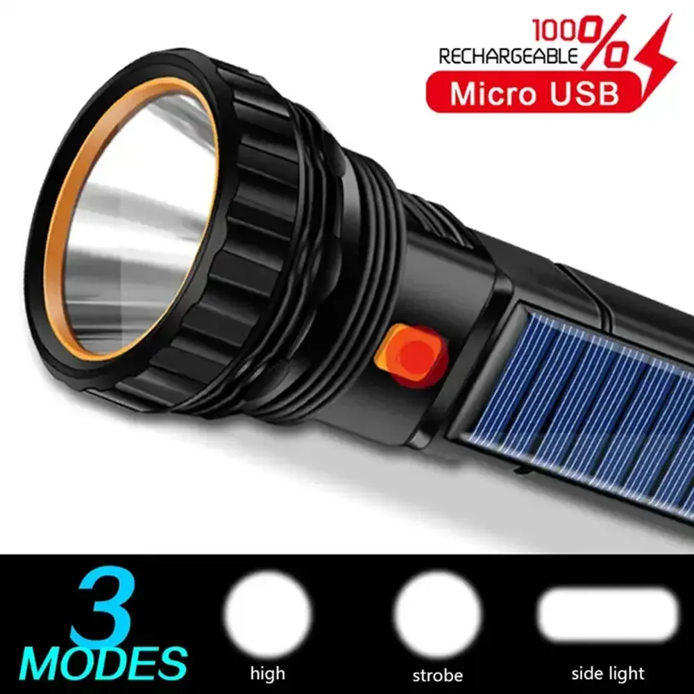 1PC 多機能ソーラー LED 懐中電灯屋外長距離トーチ緊急 - Outdoor Lighting Beacon のレビューと価格