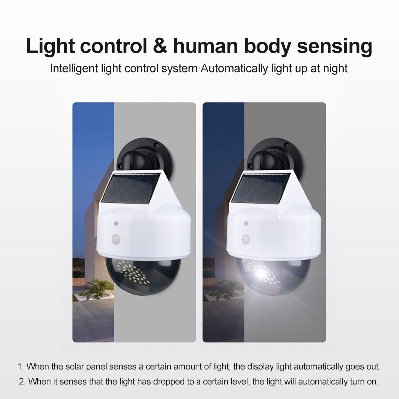 モーションセンサー付きソーラーシミュレーションカメラ,仮想カ - Outdoor Lighting Amazon のレビューと価格